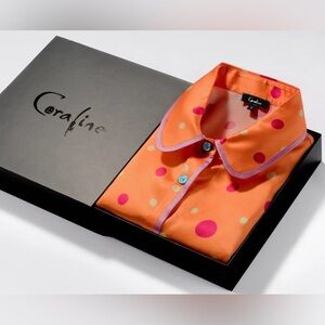 Coraline’s 100% silk pajamas